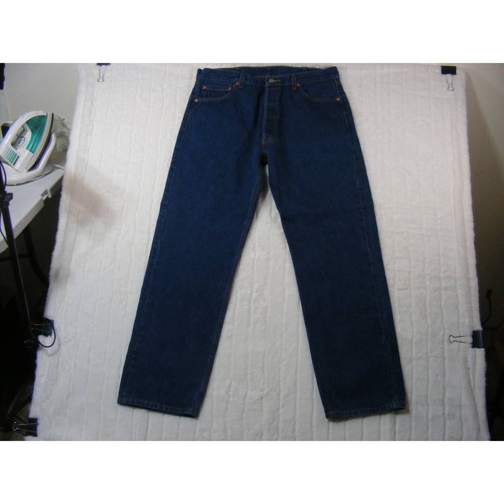 Levi's Jeans Men 36 x 42 Blue Excellent Red Tab WPL423 Button Fly Denim Jeans